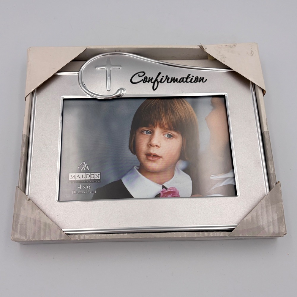 Malden International Designs Silver Confirmation‎ Photo Frame 4x6